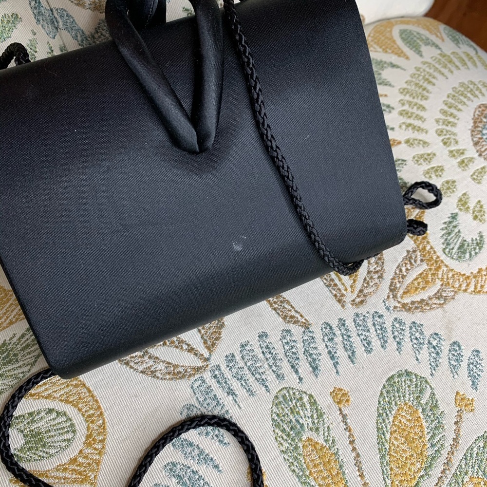 Valerie Stevens Evening Bag Black Knot Box Purse - Picture 3 of 6